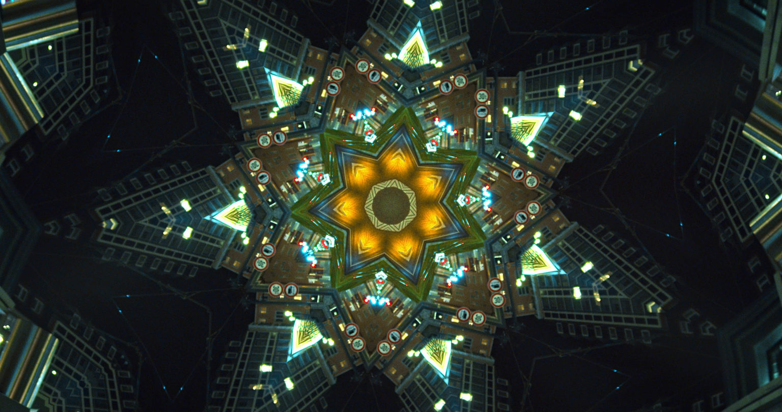 Kaleidoskop Muster einer Stadt